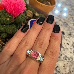 Sterling 3 Gem Stone Ring